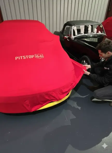Sam adding cover in Car Storage Manchester