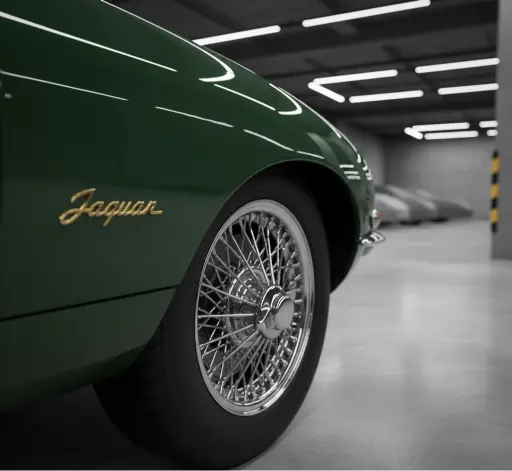 Car stored in storage space