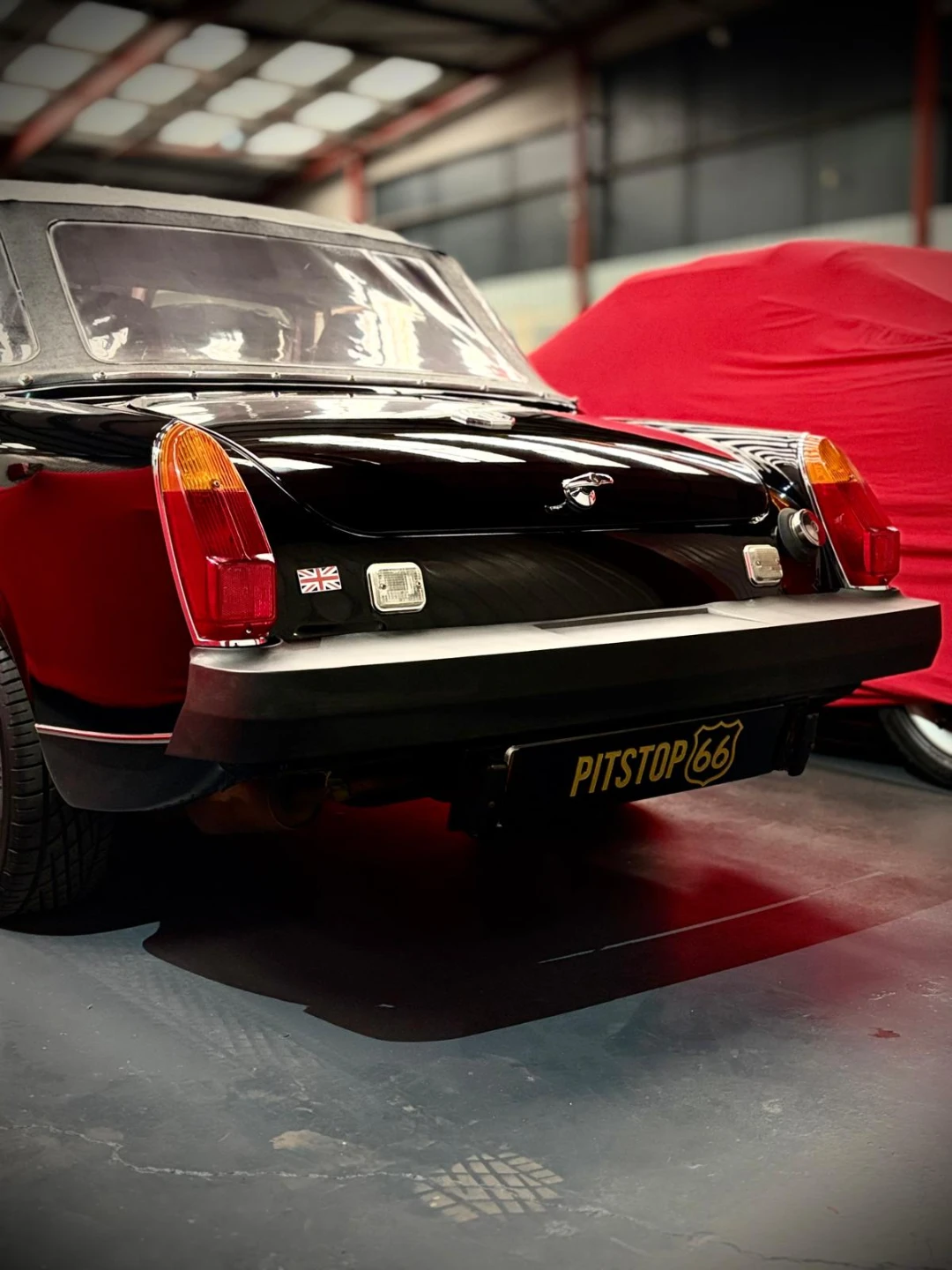 Classic car stored in car storage
